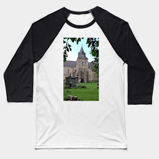 Church Tower, Old Parish Church, Rutherglen, Scotland Baseball T-Shirt